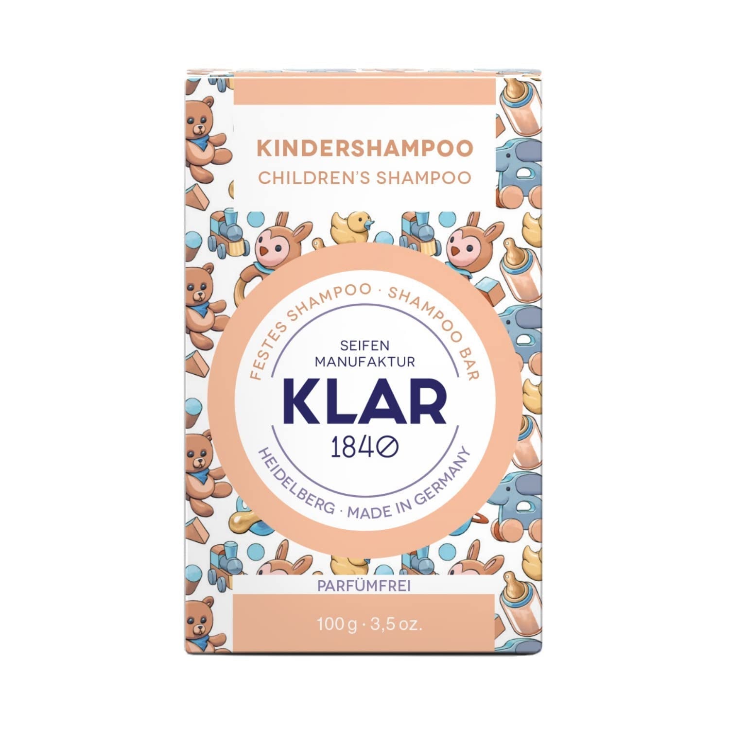 Șampon solid pentru copii Klar's fără parfum 100g Copii - Baie si Skincare Naty Shop Titlu implicit