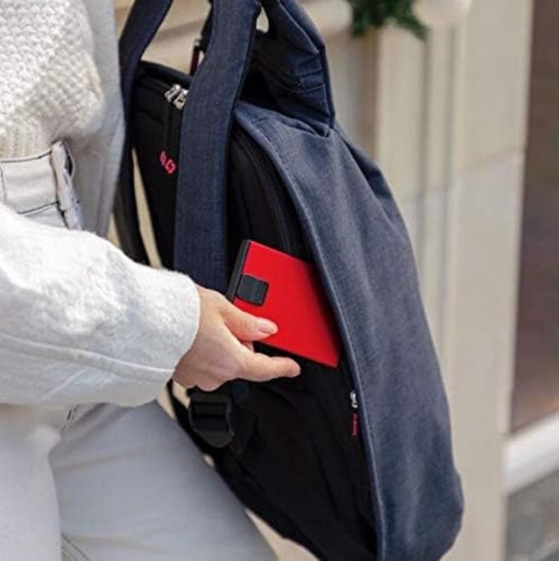 Samsonite Alu Fit SLG - Geantă pentru carduri, 10,2 cm, albastru (True Blue) Portofel Barbati Naty Shop