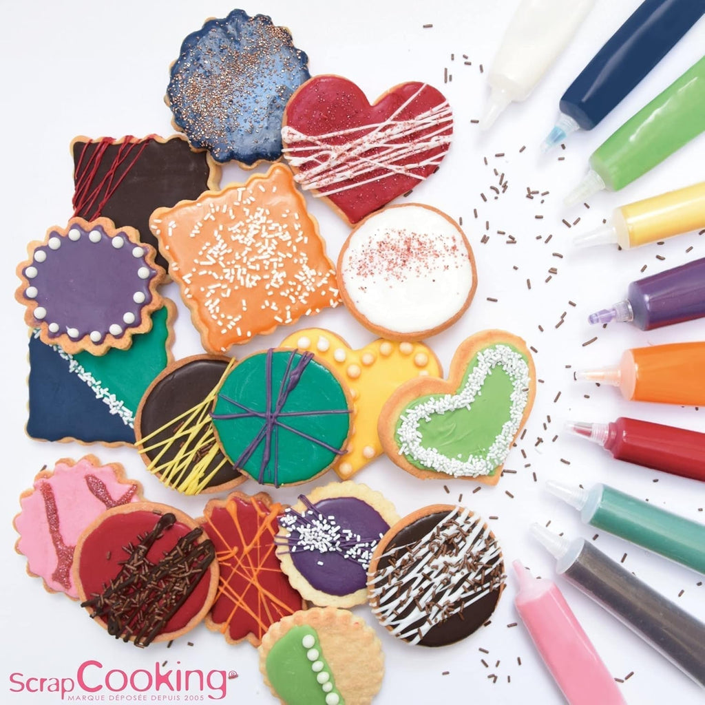 ScrapCooking - colorant alimentar, diverse culori, la tub pentru scriere, 25 grame Pasta de zahar Naty Shop