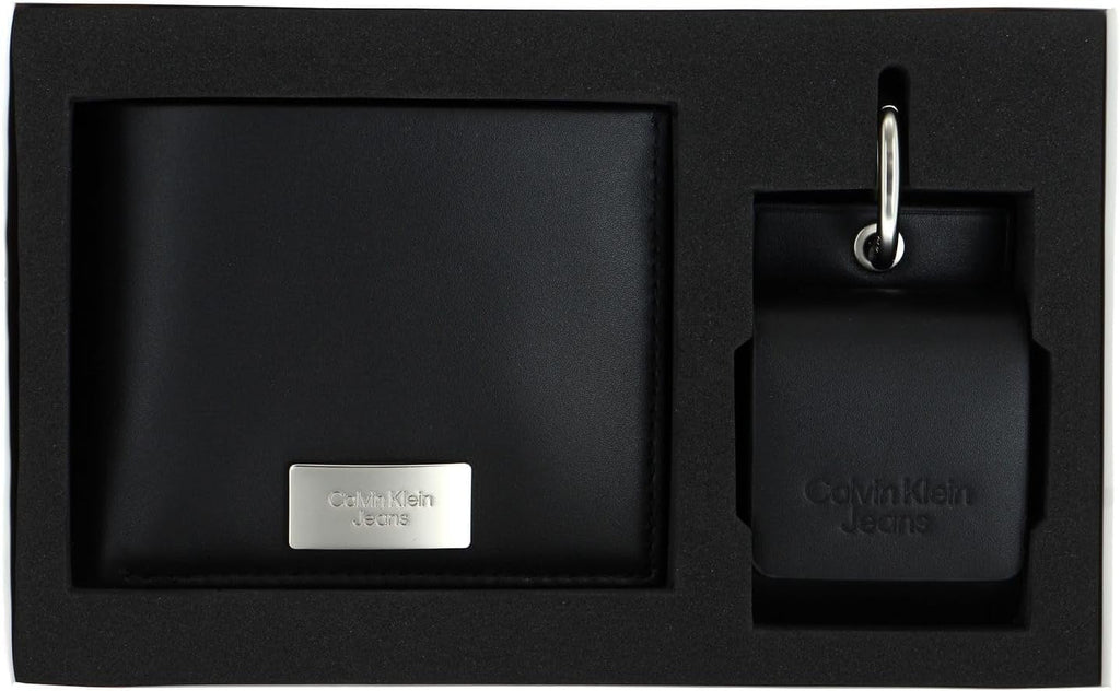 Set cadou Calvin Klein Jeans pentru bărbați Gifting Portofel bifold & husă AirPods, negru (Black), Onesize Portofel Barbati Naty Shop