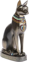 - Statuetă Bastet 21 cm - Statuetă pisică egipteană - Statuie decorare Egiptul Antic - Figurină pisică - Bust egiptean - Decorațiune originală idee cadou - Sculptură zeitate Statuete si sculpturi Naty Shop