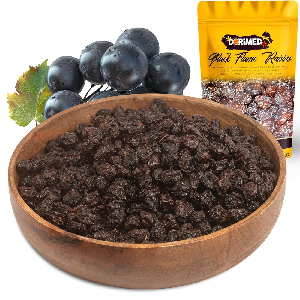 Sultane negre violet 1 kg | Struguri uscați | Fără semințe și fără zahăr | produse fără inginerie genetică | Potrivit pentru vegetarieni și vegani | Ideal pentru combinarea cu ciocolată | Produse deshidratate Naty Shop Titlu implicit
