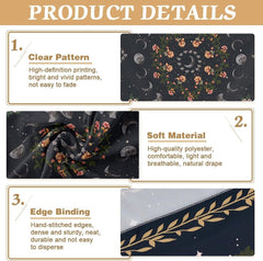 Tapiserie 130 130mx150m moon phases panza flori Casa - Accesorii si Decoratiuni Naty Shop