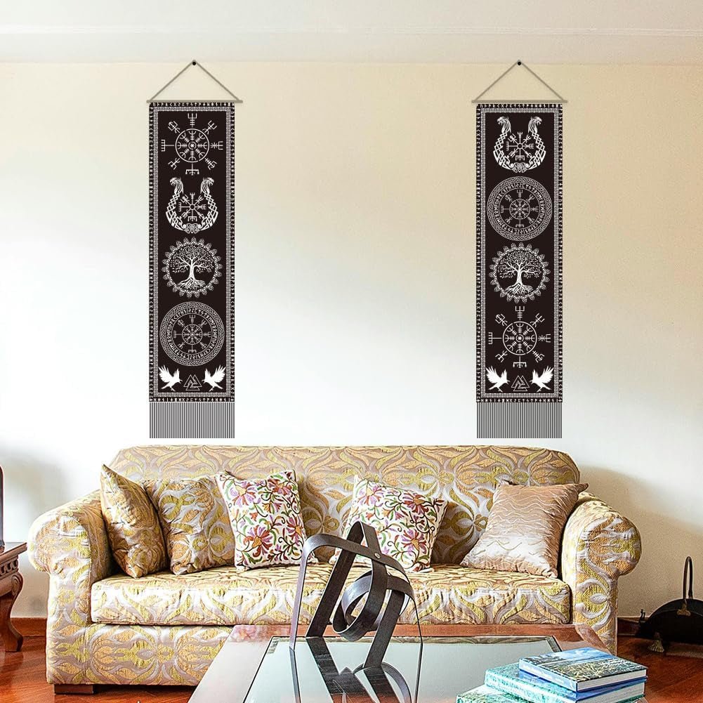 Tapiserie ahandmaker simbol viking copacul vietii rune Casa - Accesorii si Decoratiuni Naty Shop