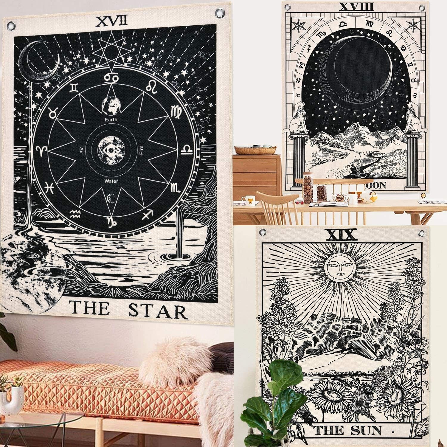 Tapiserie alishomtll tarot set soare luna stele Casa - Accesorii si Decoratiuni Naty Shop