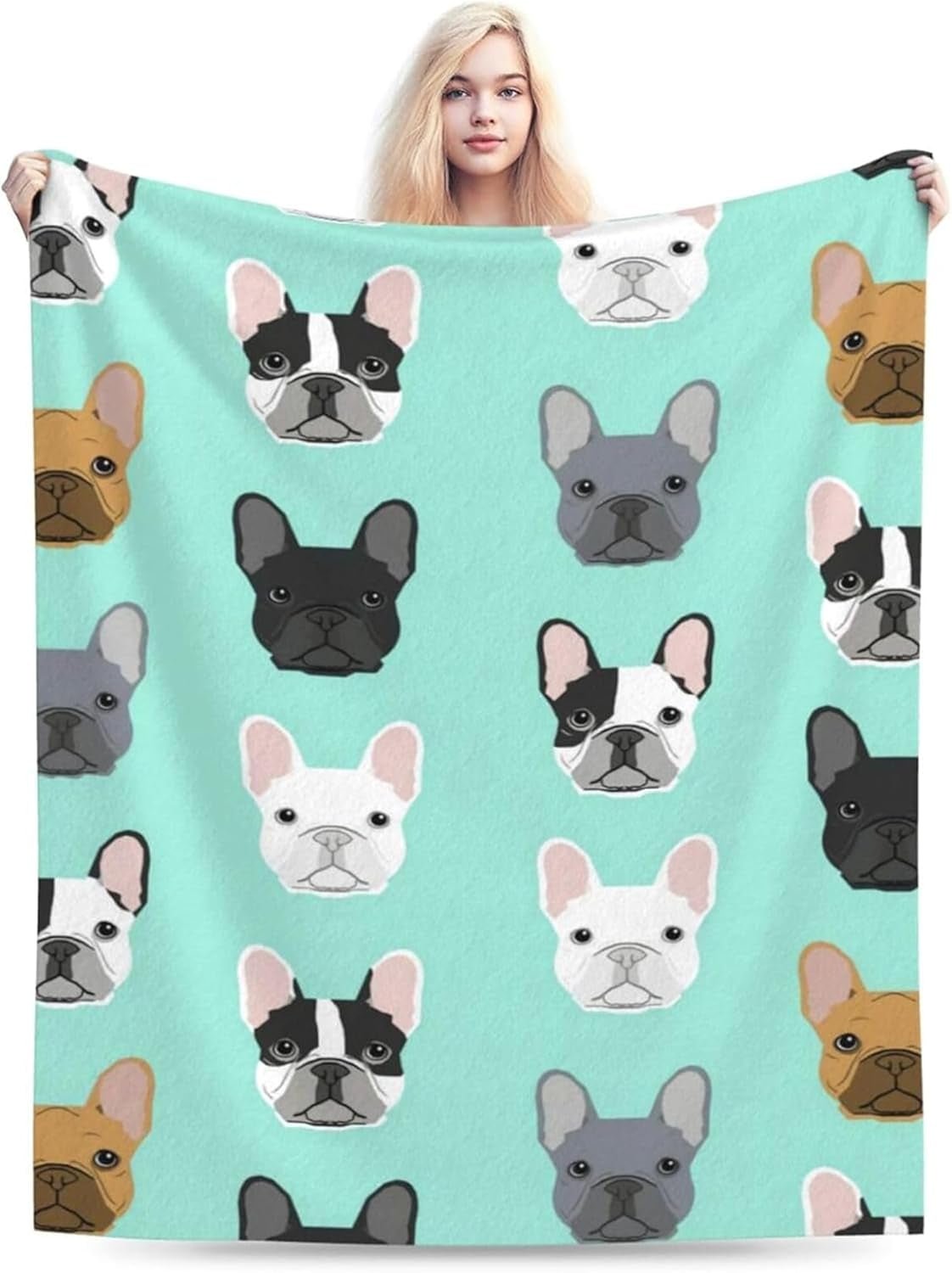 Tapiserie buldog francez imprimat motiv fata Casa - Accesorii si Decoratiuni Naty Shop