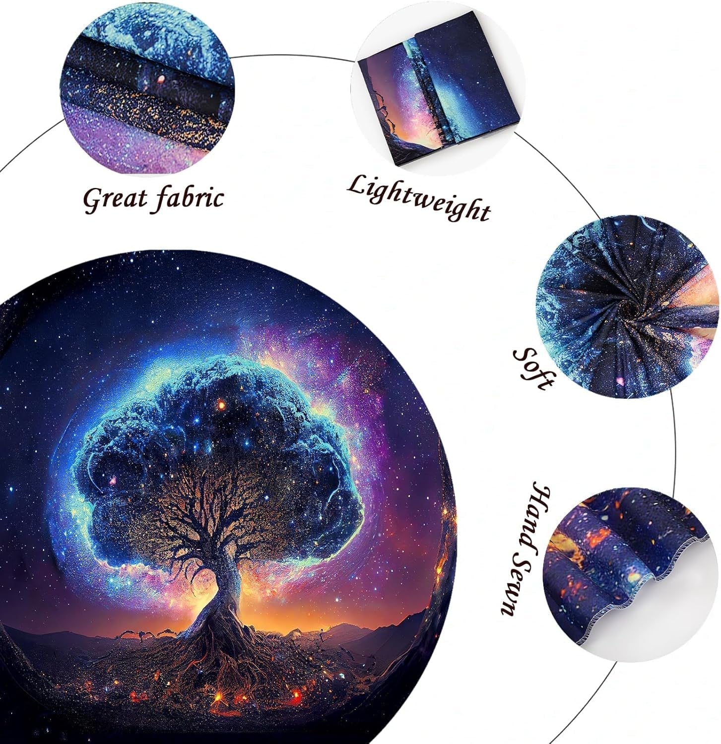 Tapiserie copac lumina neagra spatiala estetica Casa - Accesorii si Decoratiuni Naty Shop