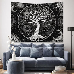 Tapiserie copac viata sun moon Casa - Accesorii si Decoratiuni Naty Shop