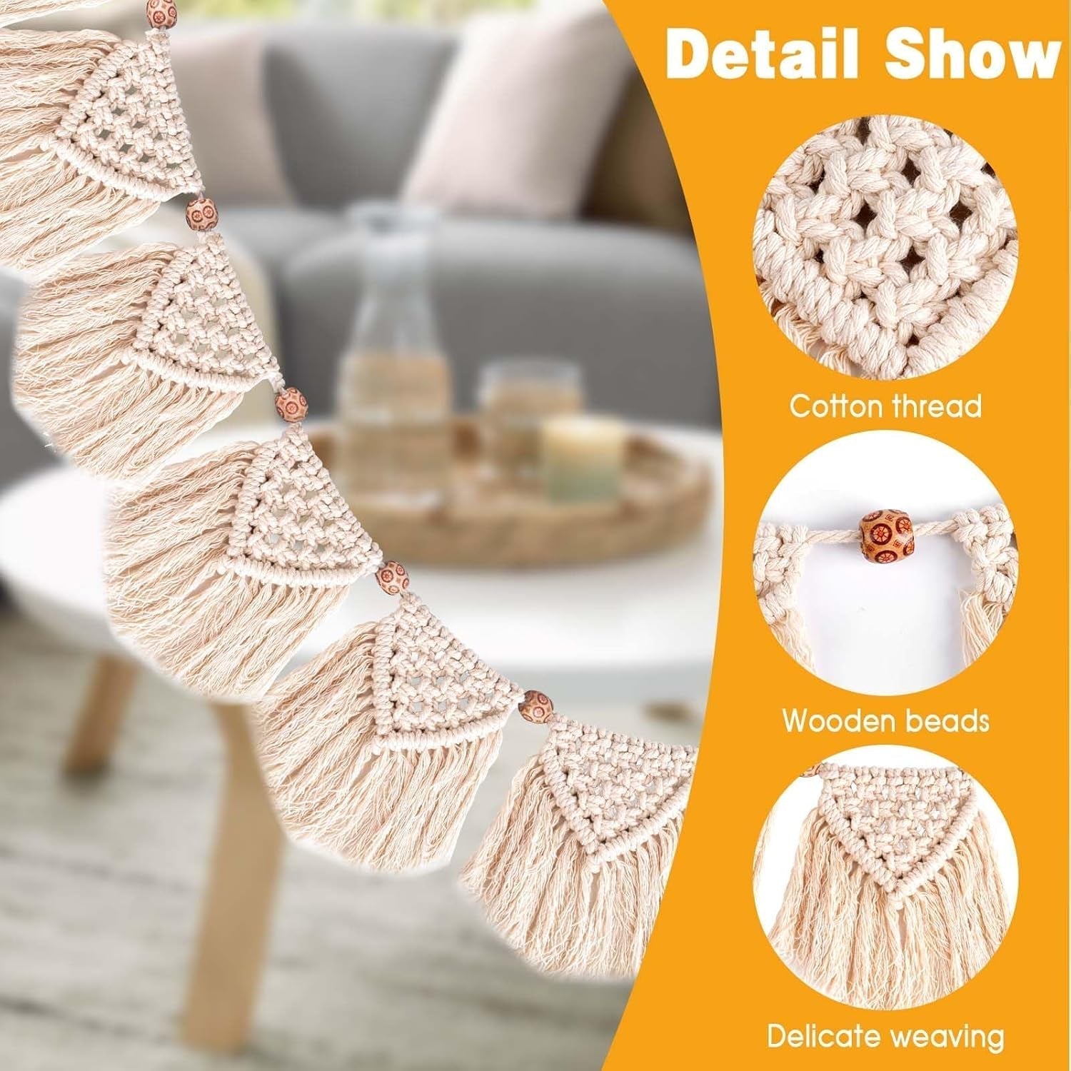 Tapiserie decorare tesute manual franjuri ghirlanda led Casa - Accesorii si Decoratiuni Naty Shop