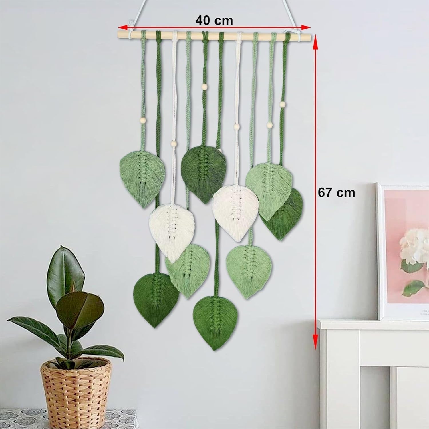 Tapiserie frunze handmade carlig camera Casa - Accesorii si Decoratiuni Naty Shop