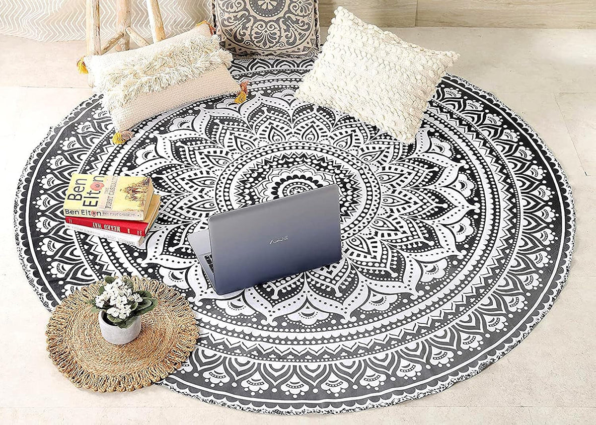 Tapiserie india beach towel round mandala hippielarge indian Casa - Accesorii si Decoratiuni Naty Shop Default Title