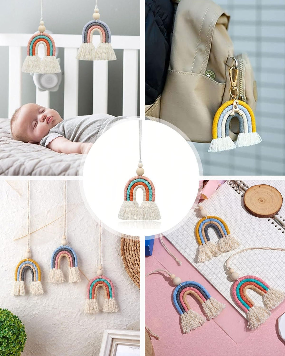 Tapiserie kgduyc bucata tesuta manual curcubeui14camera copiilor curcubeu Casa - Accesorii si Decoratiuni Naty Shop