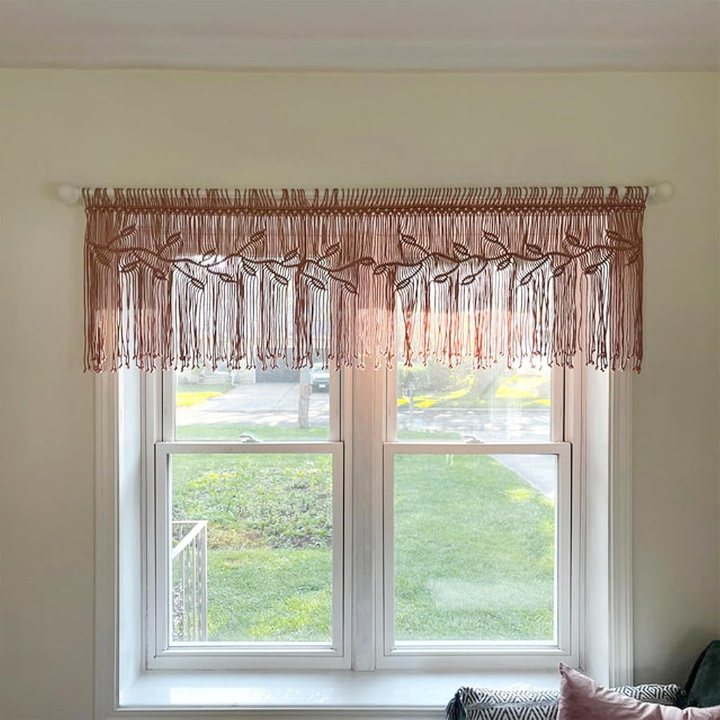 Tapiserie perdea usa tesute fildes Casa - Accesorii si Decoratiuni Naty Shop Vin roșu