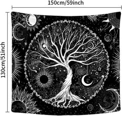 Tapiserie sequpr copac viata soare luna Casa - Accesorii si Decoratiuni Naty Shop