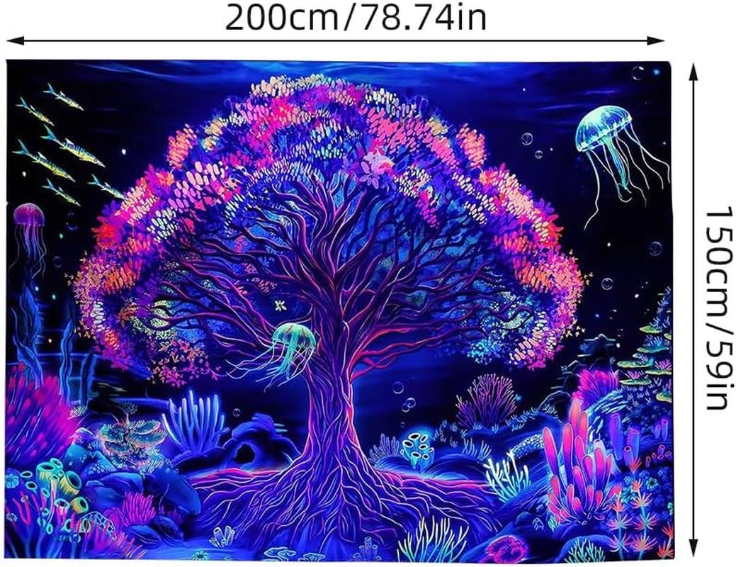 Tapiserie suaywo psychedelic fluorescent tree life camera Casa - Accesorii si Decoratiuni Naty Shop