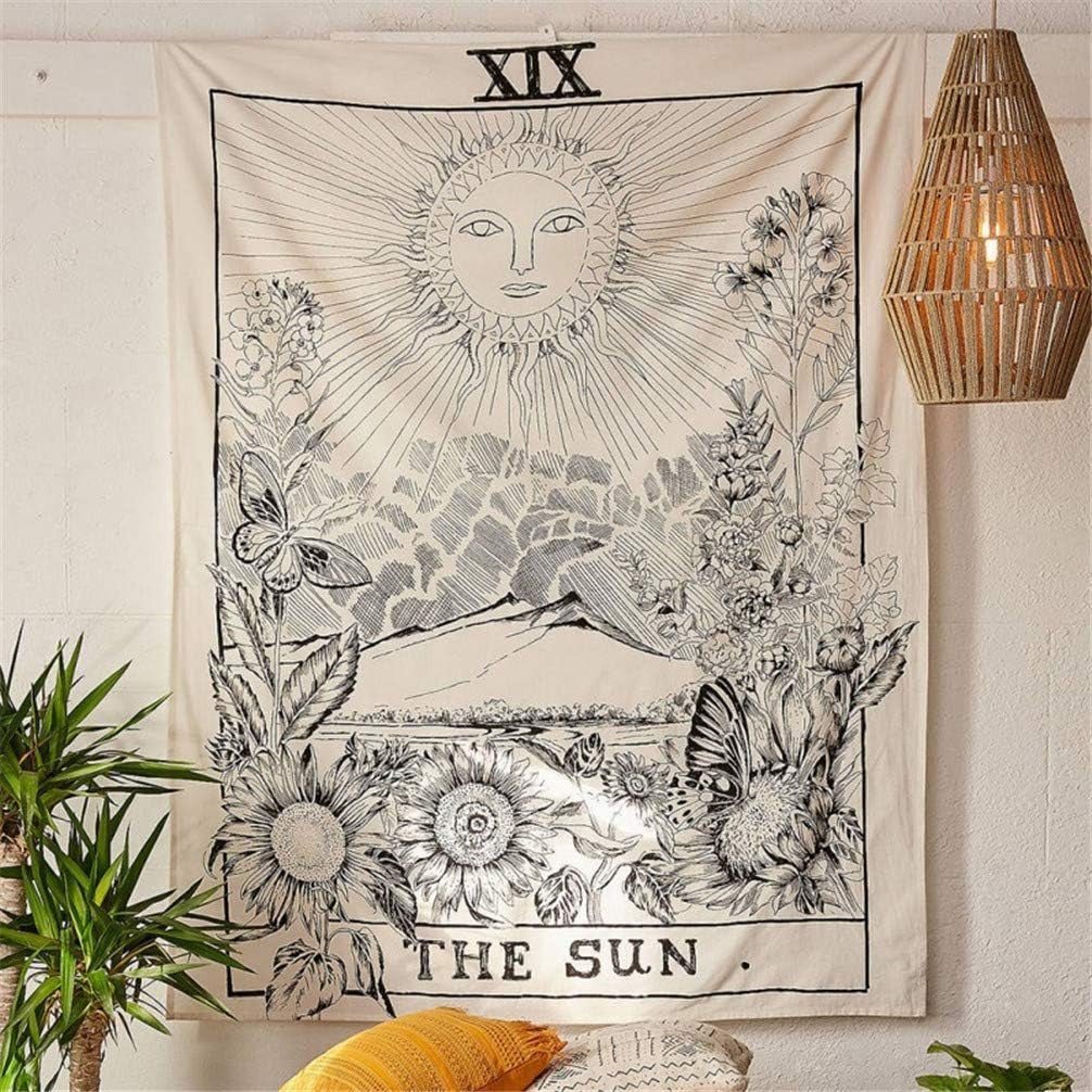 Tapiserie sun tarot Casa - Accesorii si Decoratiuni Naty Shop Albastru / alb 129L X 9B Cm