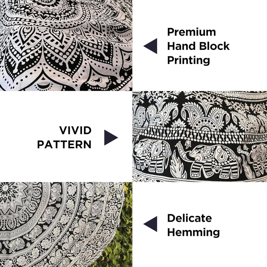 Tapiserie tapiterie mandala grey black wall cloth Casa - Accesorii si Decoratiuni Naty Shop