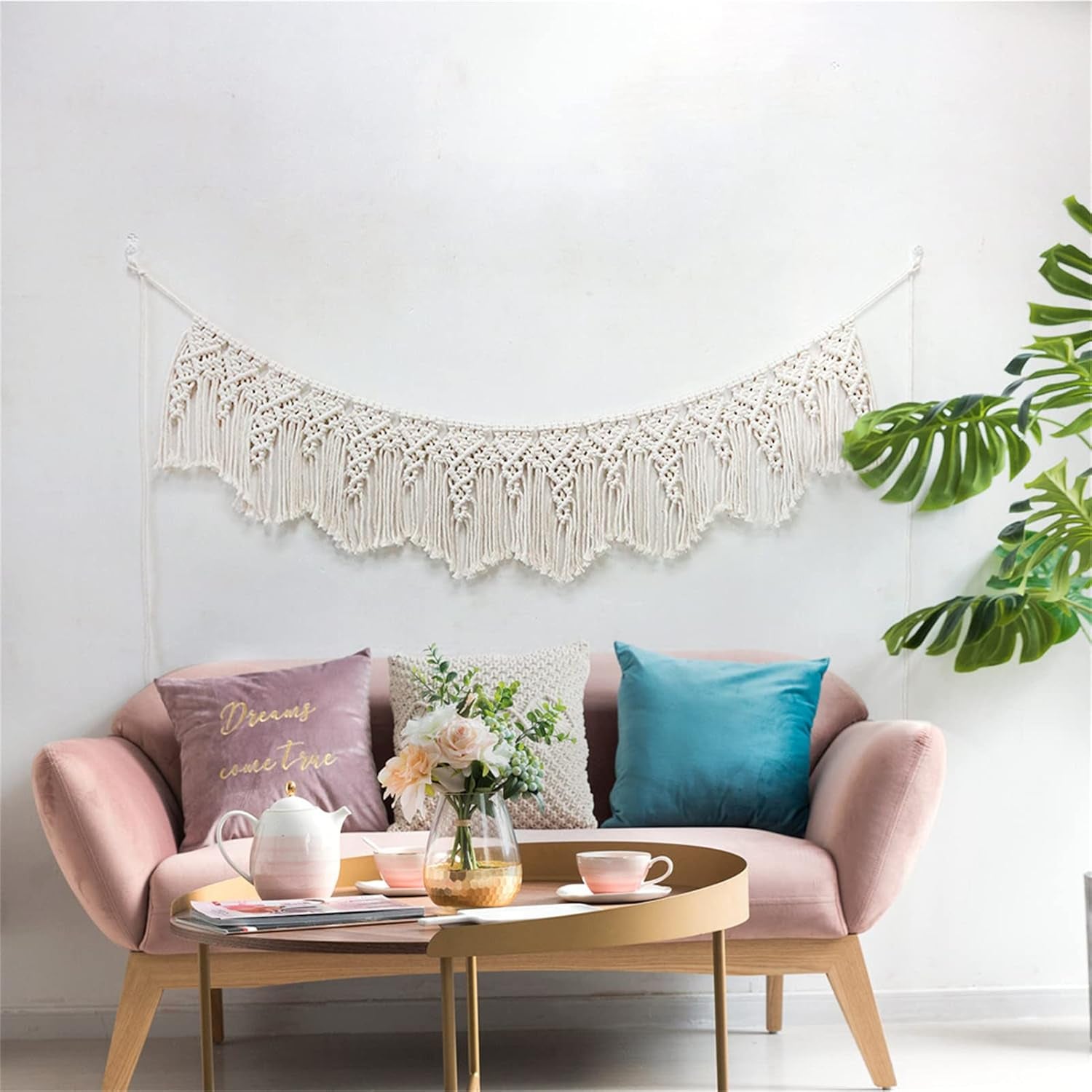 Tapiserie wall hanging woven banner nunta Casa - Accesorii si Decoratiuni Naty Shop