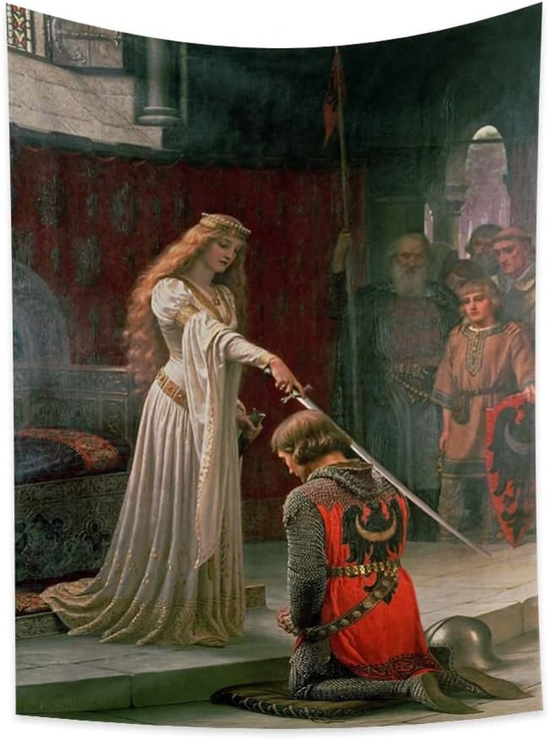 Tapiserie yongfoto cavaler pictura ulei medieval anglia Casa - Accesorii si Decoratiuni Naty Shop 235L X 180B Cm