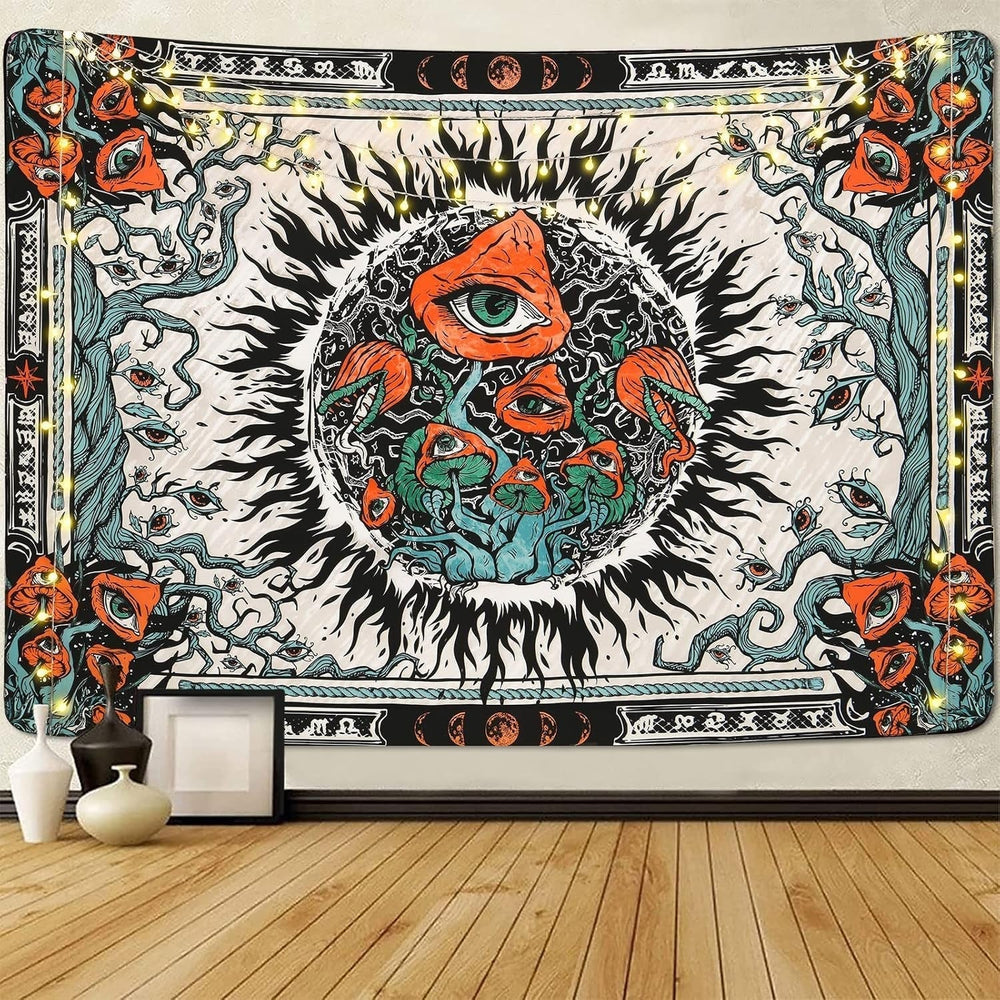 Tapiserie yrendenge ciuperci arderea soarelui panza hippie eyes Casa - Accesorii si Decoratiuni Naty Shop Multi 150X130Cm