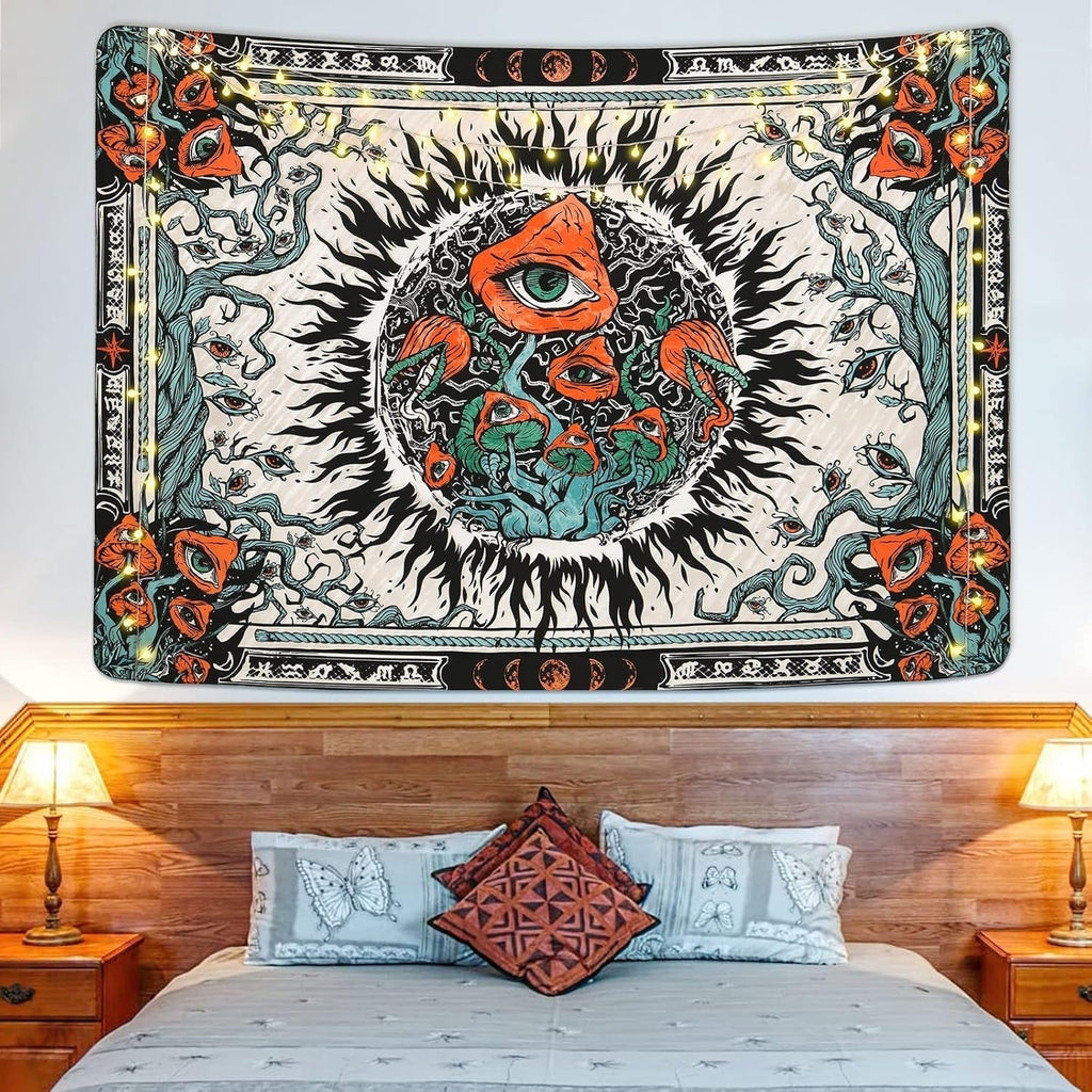 Tapiserie yrendenge ciuperci arderea soarelui panza hippie eyes Casa - Accesorii si Decoratiuni Naty Shop