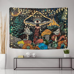 Tapiserie yrendenge mushroom eyes wall cloth sea creatures Casa - Accesorii si Decoratiuni Naty Shop