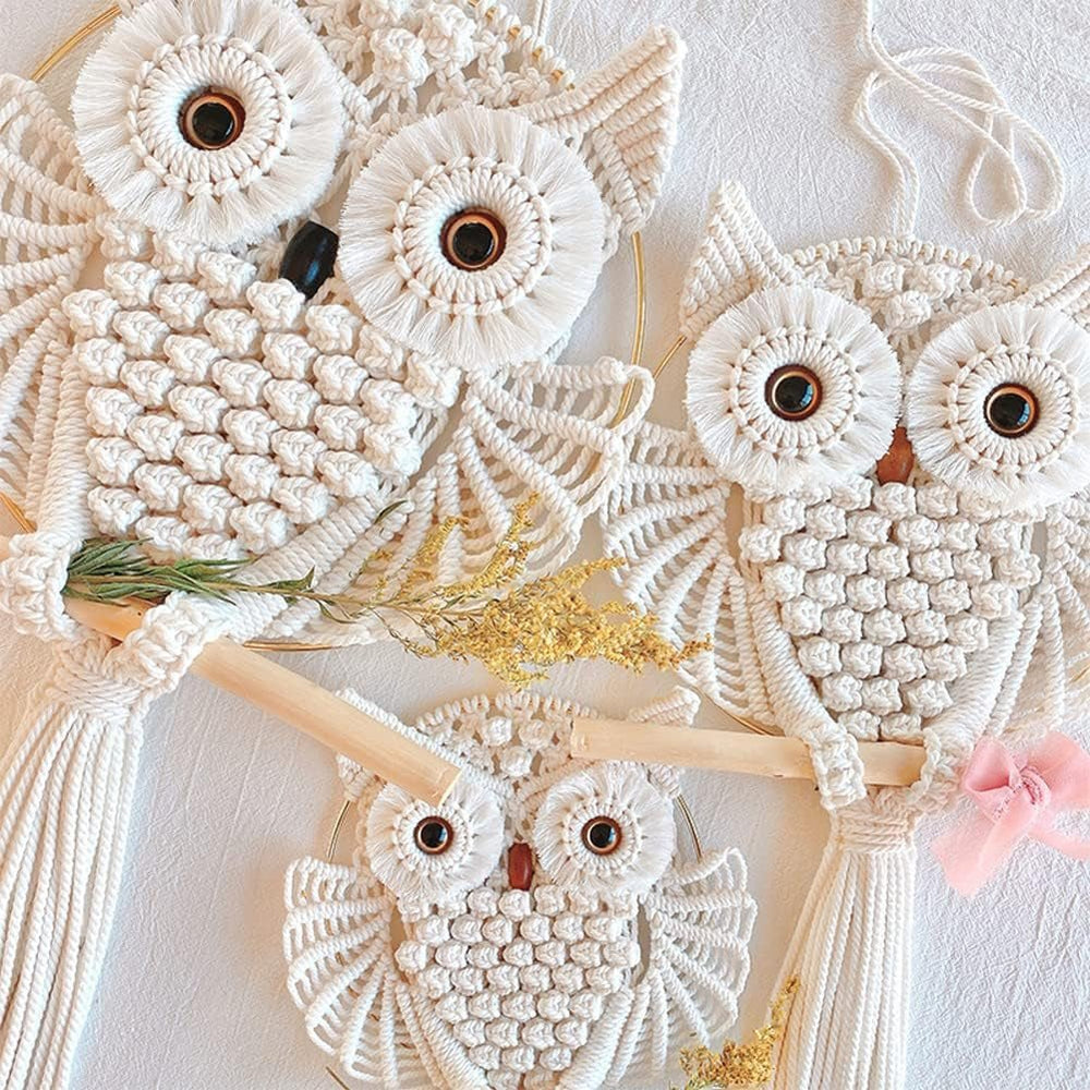 Tapiserie ysglife bufnite decorare manual ornament arta agatatoare Casa - Accesorii si Decoratiuni Naty Shop