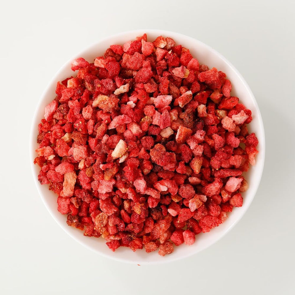 ULTHMOK căpșuni liofilizate 180 g - fără aditivi, căpșuni zdrobite din conserve practice Produse deshidratate Naty Shop