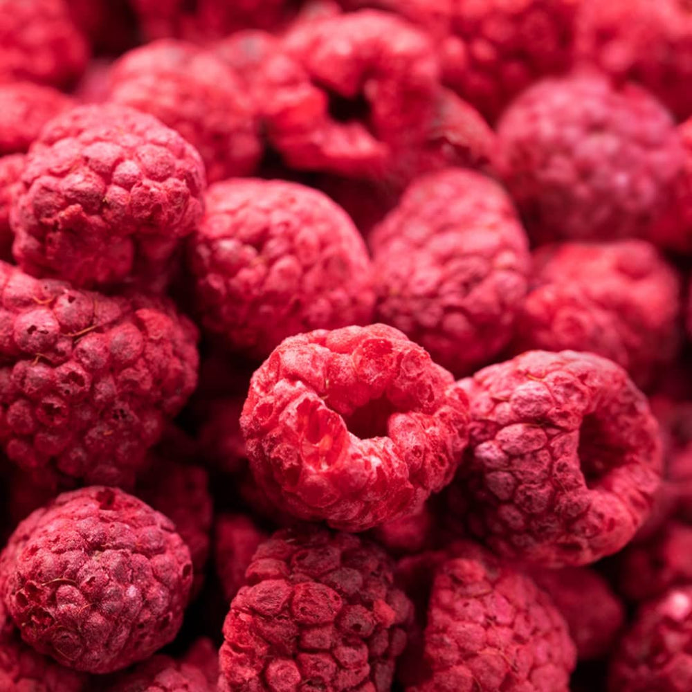 Zmeură liofilizată, FĂRĂ produse chinezești, 500g fructe întregi liofilizate, fără aditivi, fructate, fabricate în Germania Produse deshidratate Naty Shop